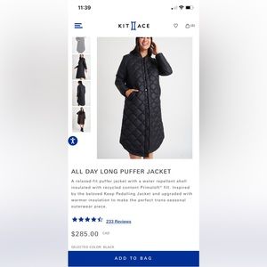 Kit and ace quilted puffer (brand new with tags)